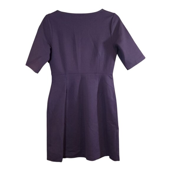 Boden Audrey Ponte Knit Sheath Dress in Plum Retro 60s Career Workwear Women's 8 - Picture 4 of 6